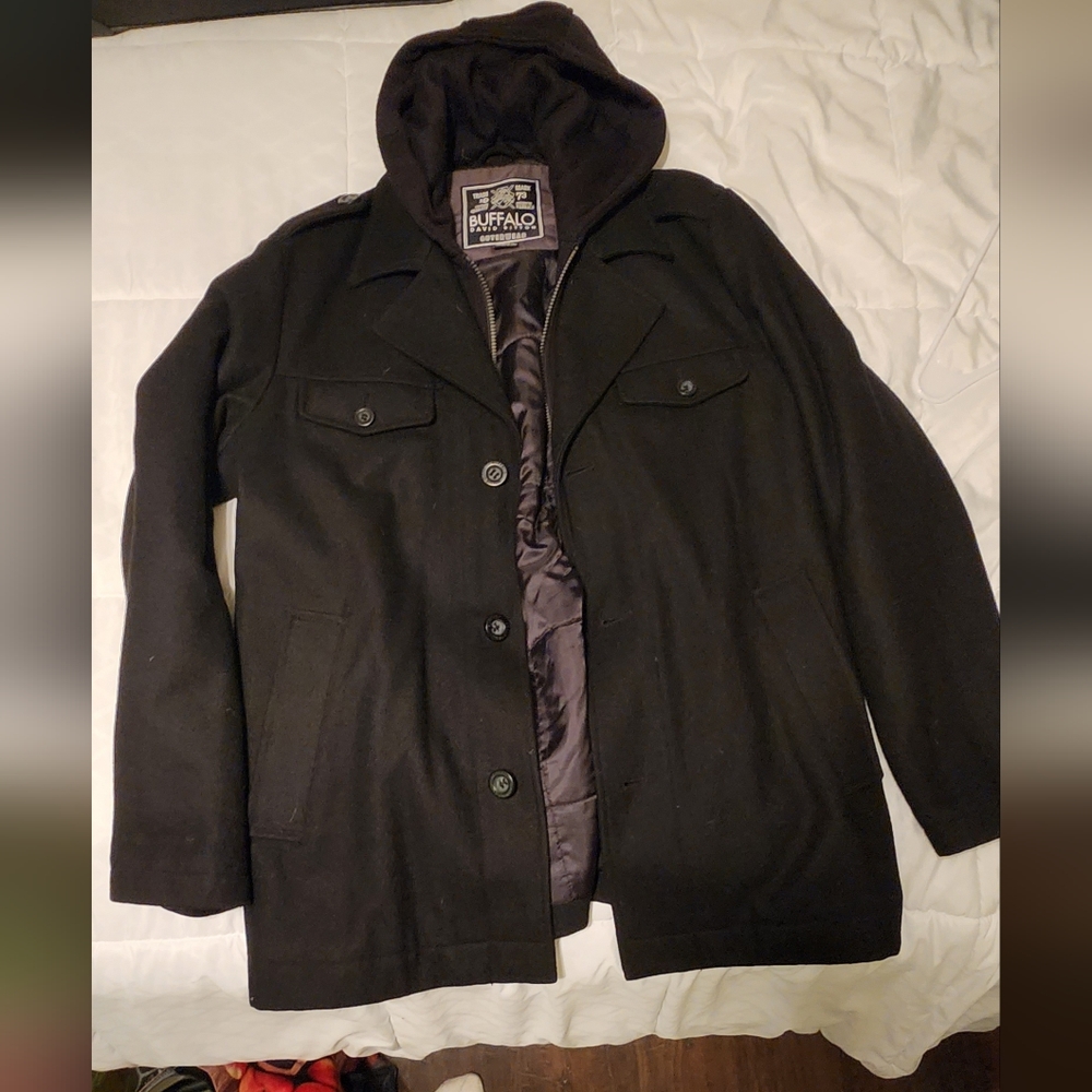 Buffalo David Bitton Hooded Peacoat